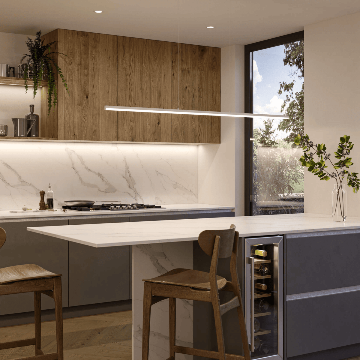60″ Integrated LED Pendant - Orvon Lighting