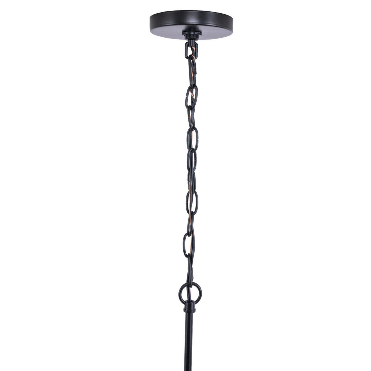 Council 3 Light Chandelier in Flat Black/Satin Brass (Clear Swirl Texture Glass)