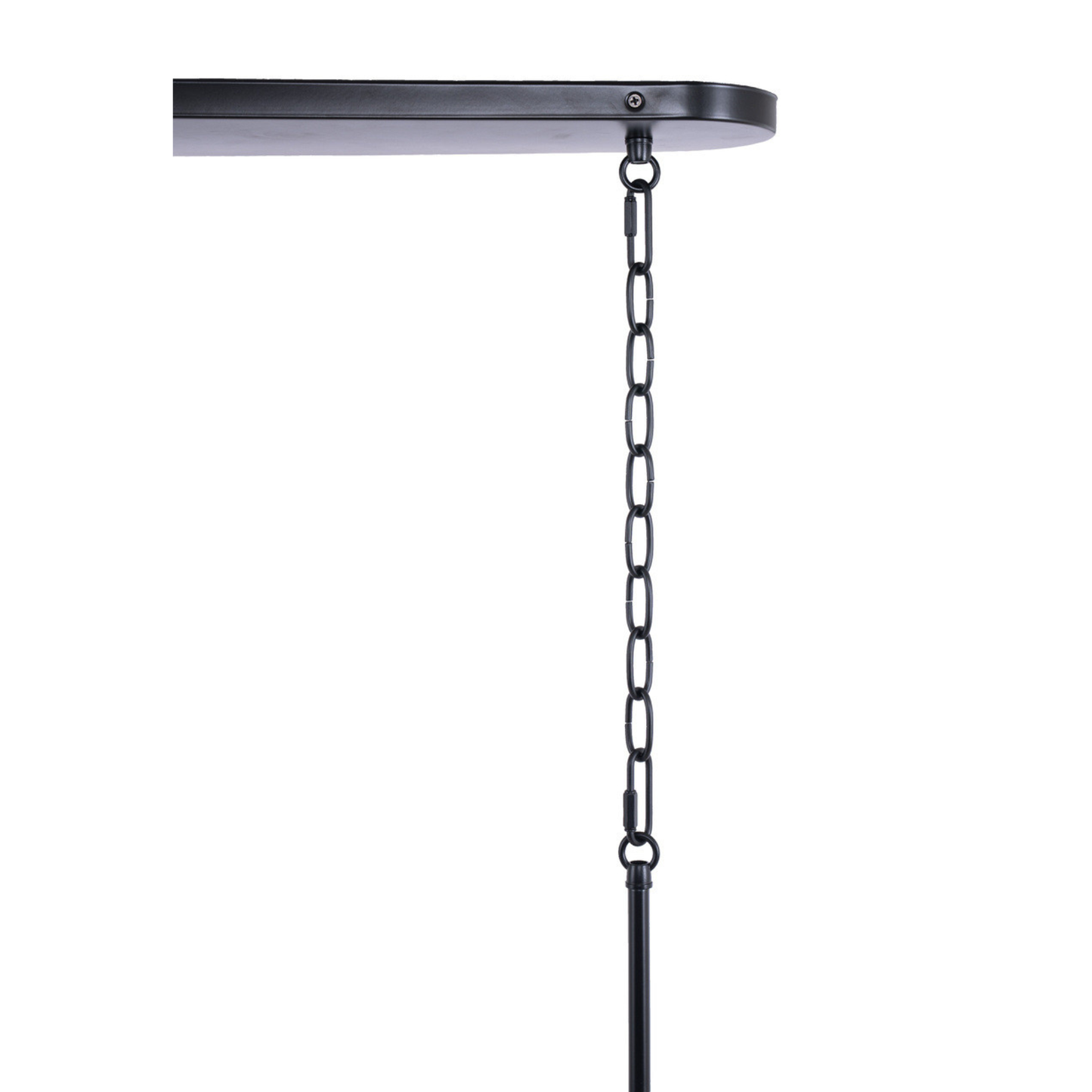 Council 6 Light Island in Flat Black/Satin Brass (Clear Swirl Texture Glass)