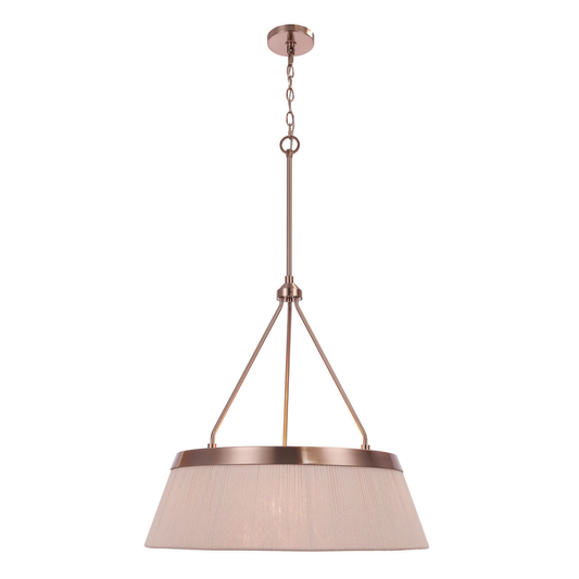 Yates 6 Light 24" Pendant in Premium Bronze