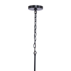 Council 1 Light Pendant in Flat Black/Satin Brass (Clear Swirl Texture Glass)