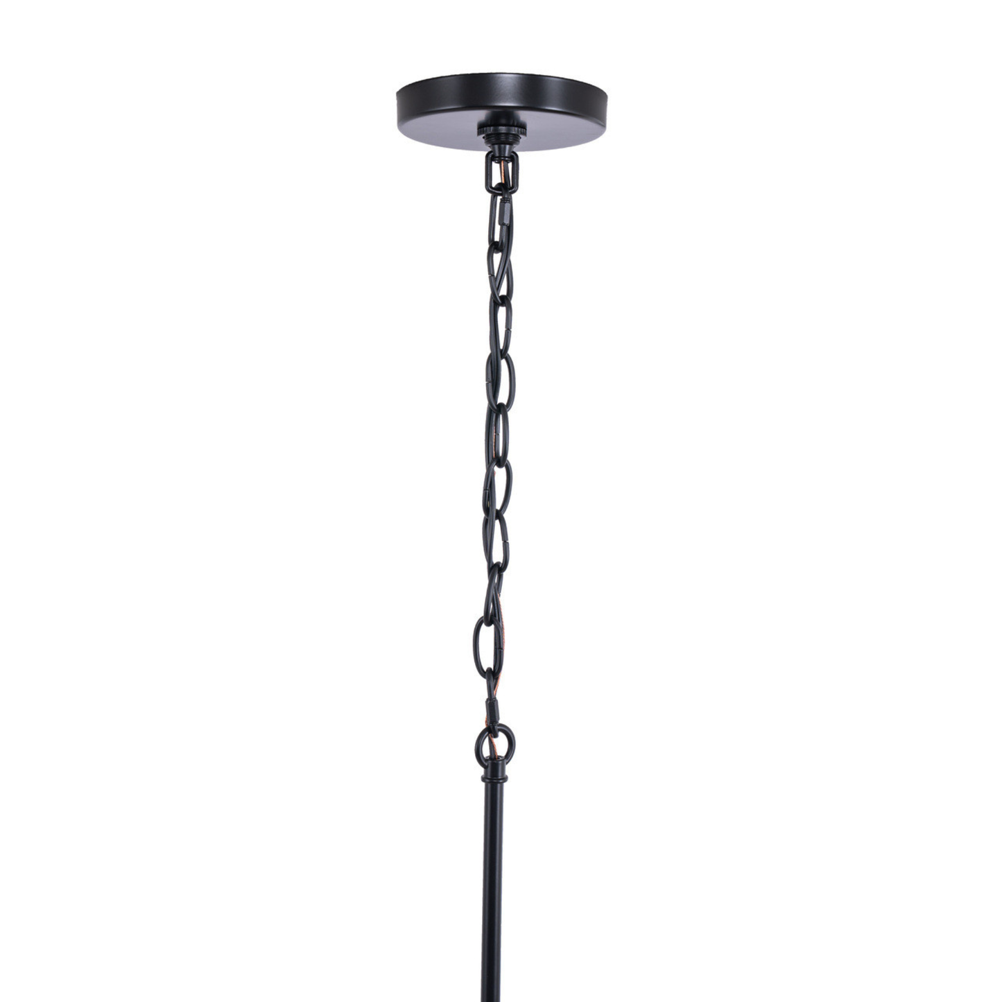 Council 1 Light Pendant in Flat Black/Satin Brass (Clear Swirl Texture Glass)