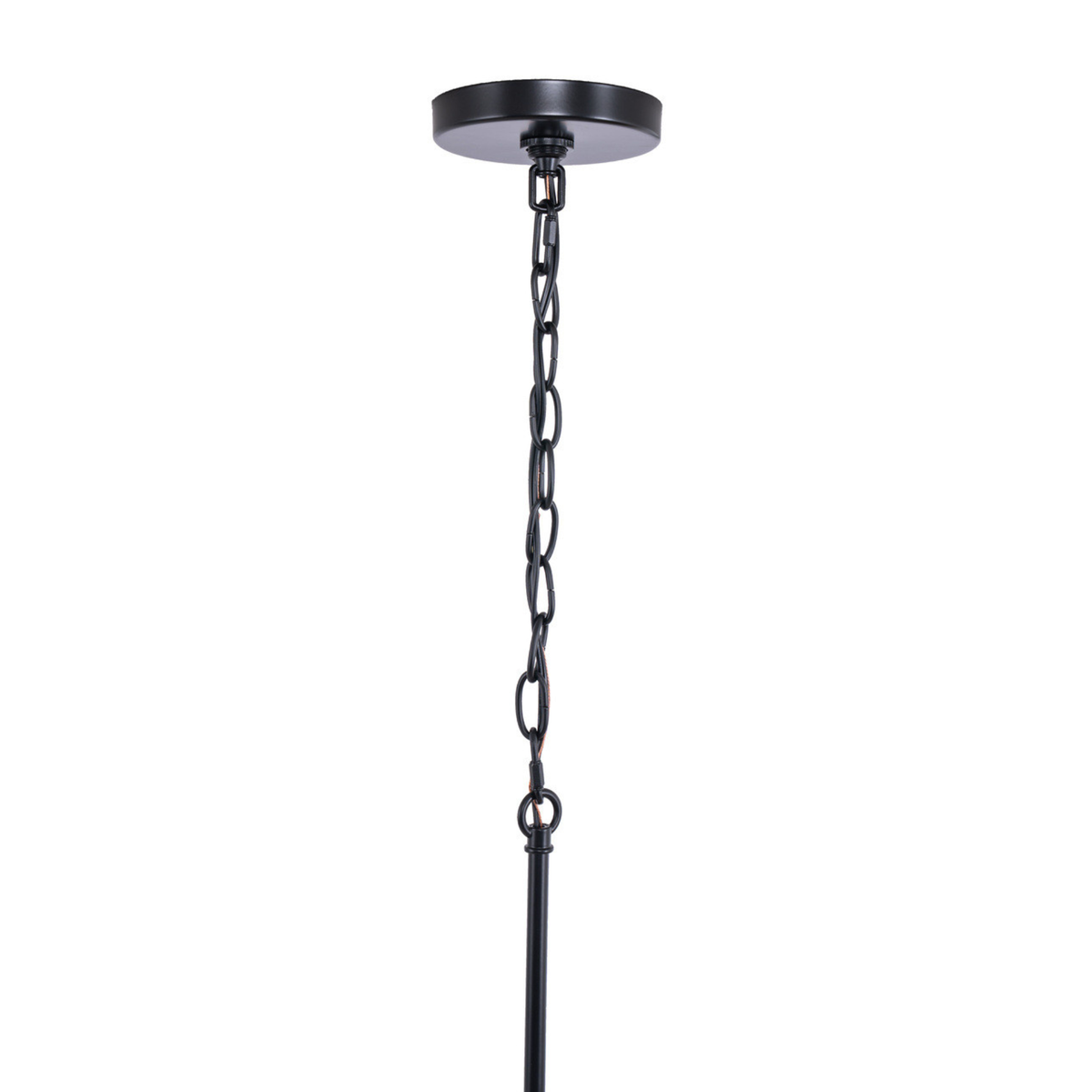 Council 1 Light Pendant in Flat Black/Satin Brass (Clear Swirl Texture Glass)