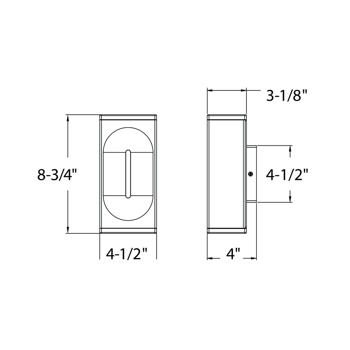 8 Inch Rectangular CCT Dual Light Wall Sconce - Orvon Lighting