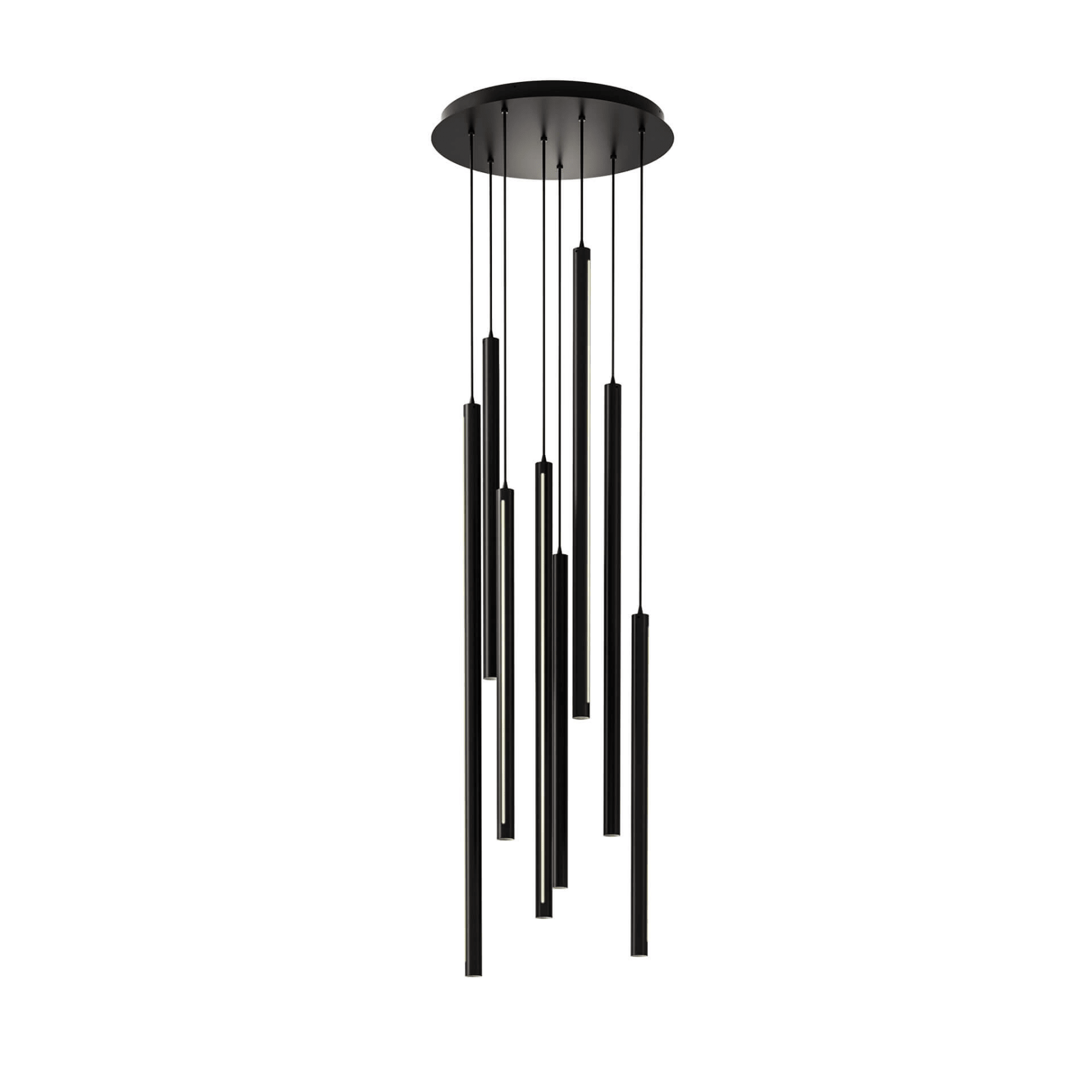 8 Light Round CCT LED Duo - Light Cylinder Pendant Cluster - Orvon Lighting