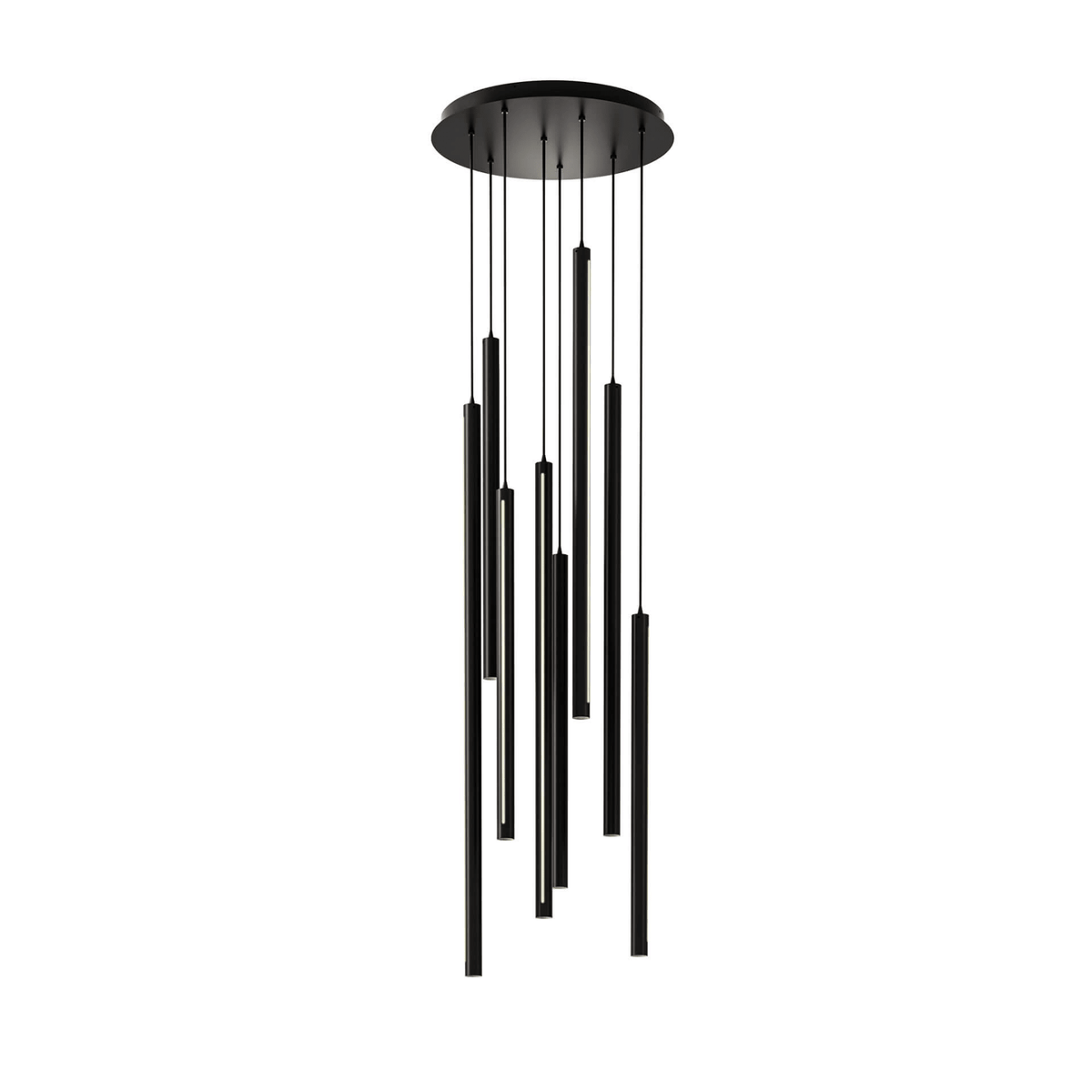 8 Light Round CCT LED Duo - Light Cylinder Pendant Cluster - Orvon Lighting