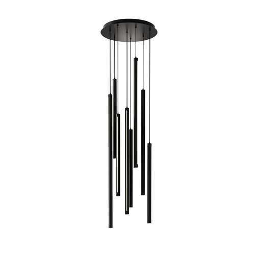 8 Light Round CCT LED Duo - Light Cylinder Pendant Cluster - Orvon Lighting