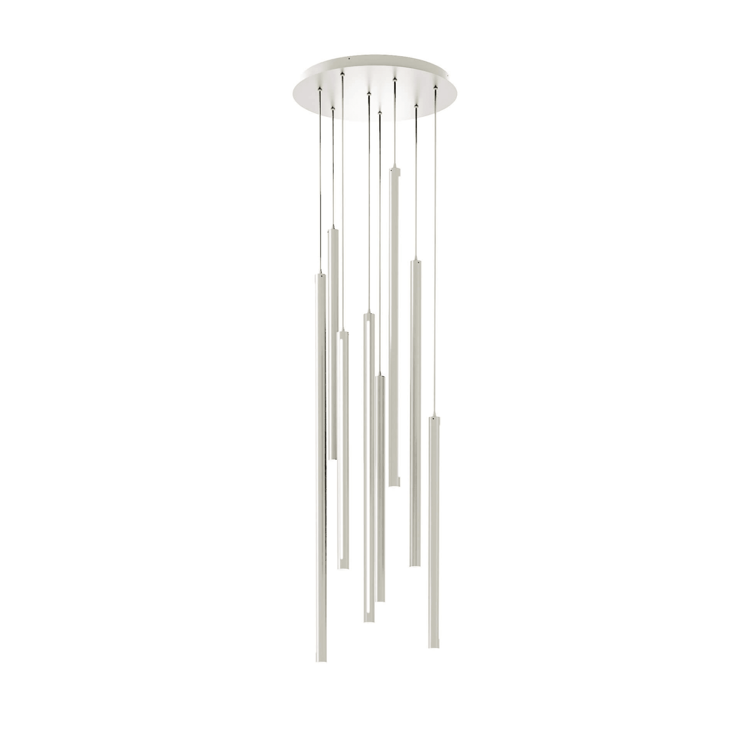 8 Light Round CCT LED Duo - Light Cylinder Pendant Cluster - Orvon Lighting