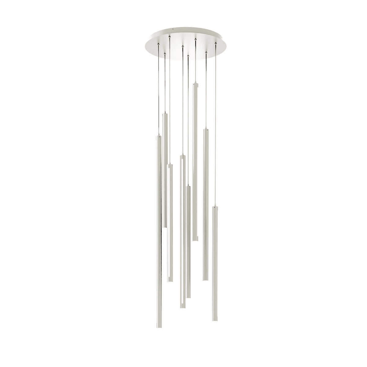 8 Light Round CCT LED Duo - Light Cylinder Pendant Cluster - Orvon Lighting