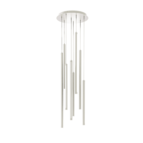 8 Light Round CCT LED Duo - Light Cylinder Pendant Cluster - Orvon Lighting