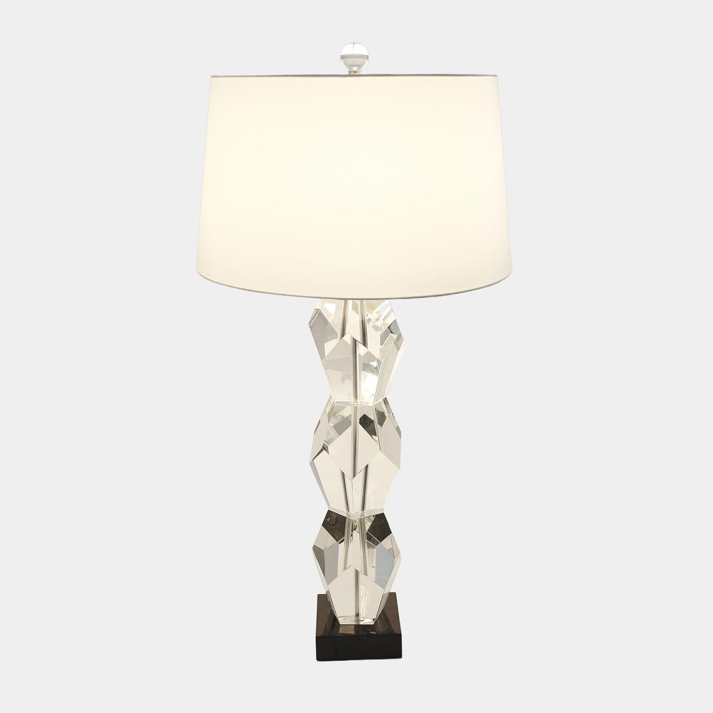 Global Views Felicity Facet Block Lamp-Triple detail view