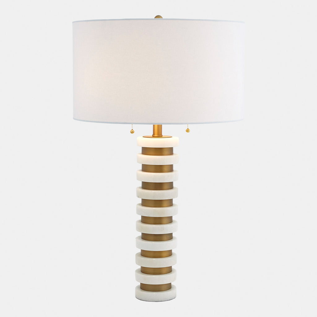 Global Views Chiamaka Marble Stack Lamp product view
