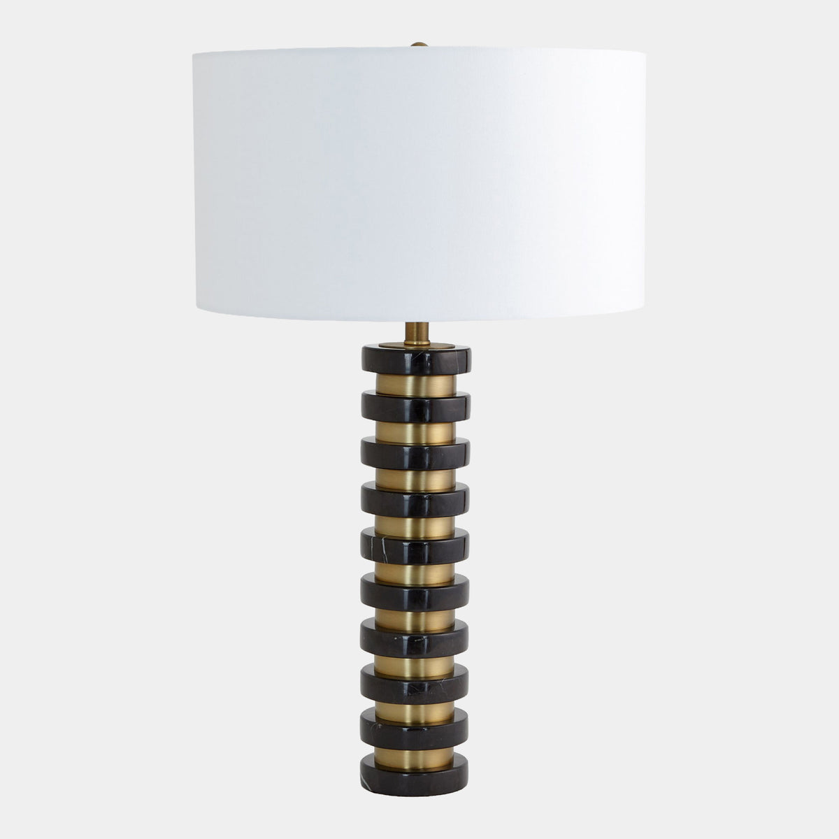 Global Views Chiamaka Marble Stack Lamp – Black additional product view