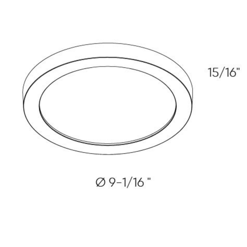 9″ Round Coastal - rated Flush Mount - Orvon Lighting