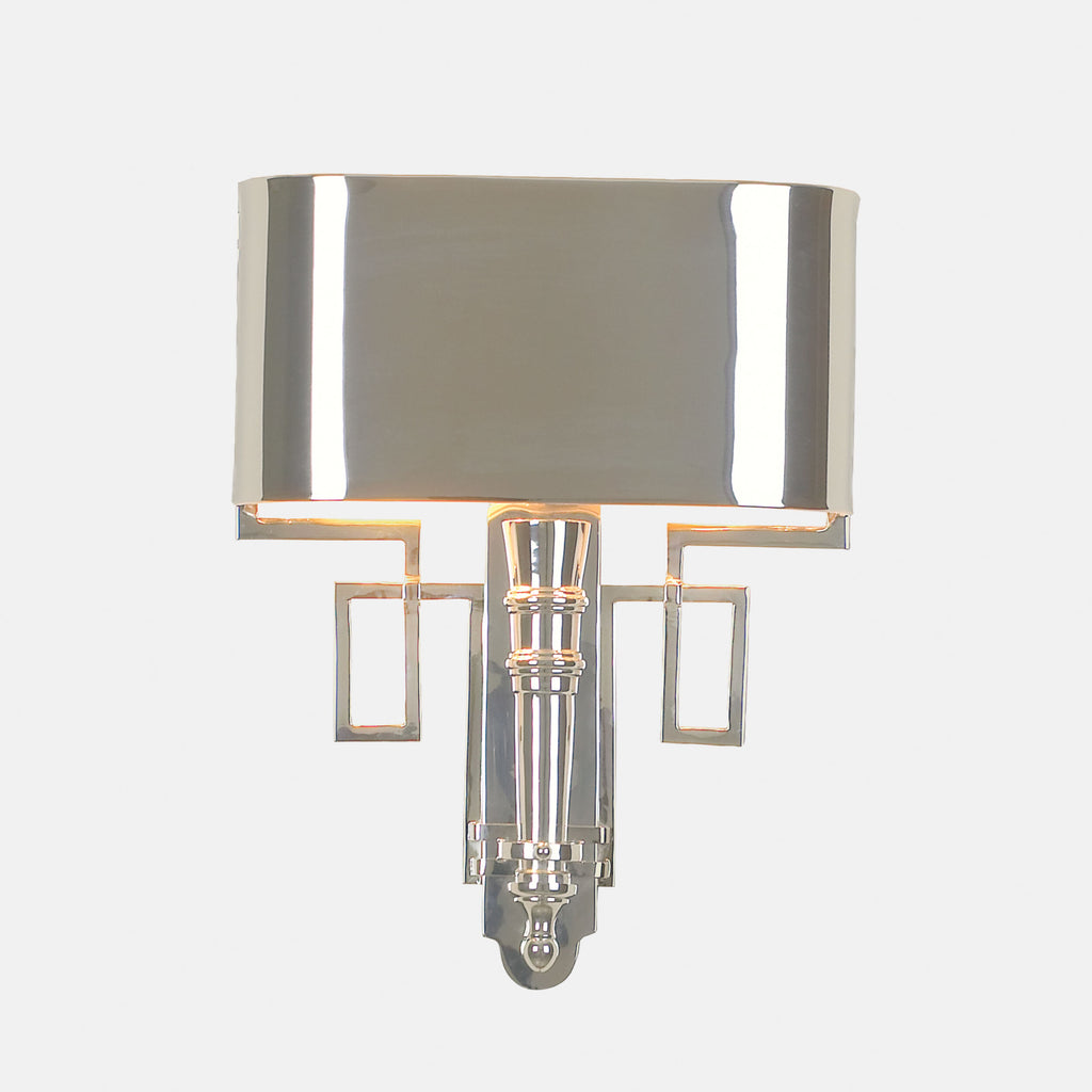 Global Views Torch Sconce – Nickel detail view