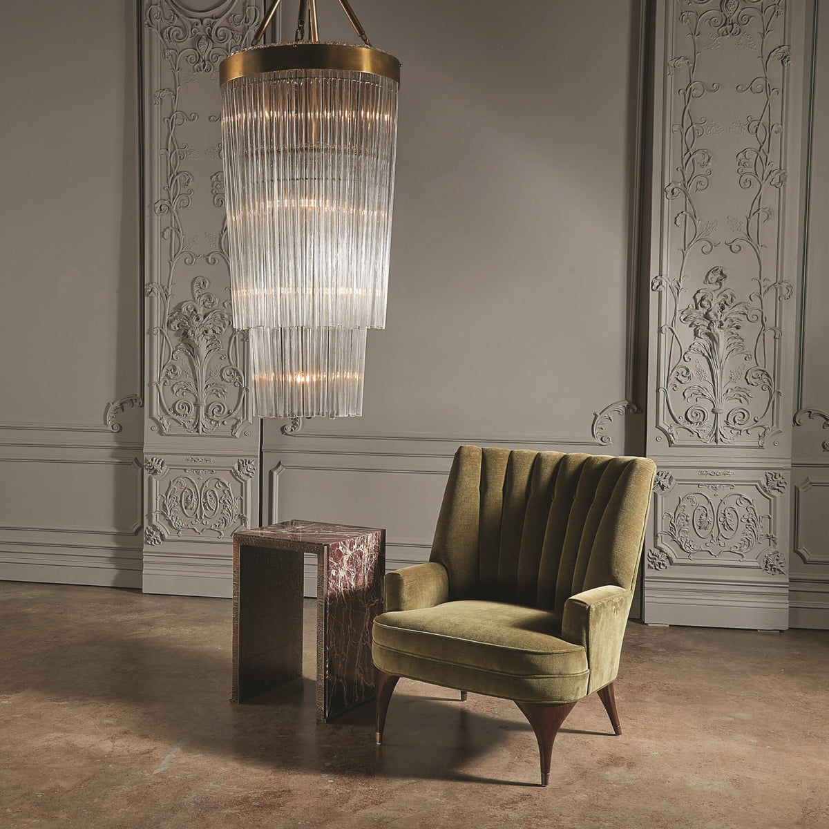 Global Views Rain Chandelier – 26 in L × 26 in W × 48 in H lifestyle view