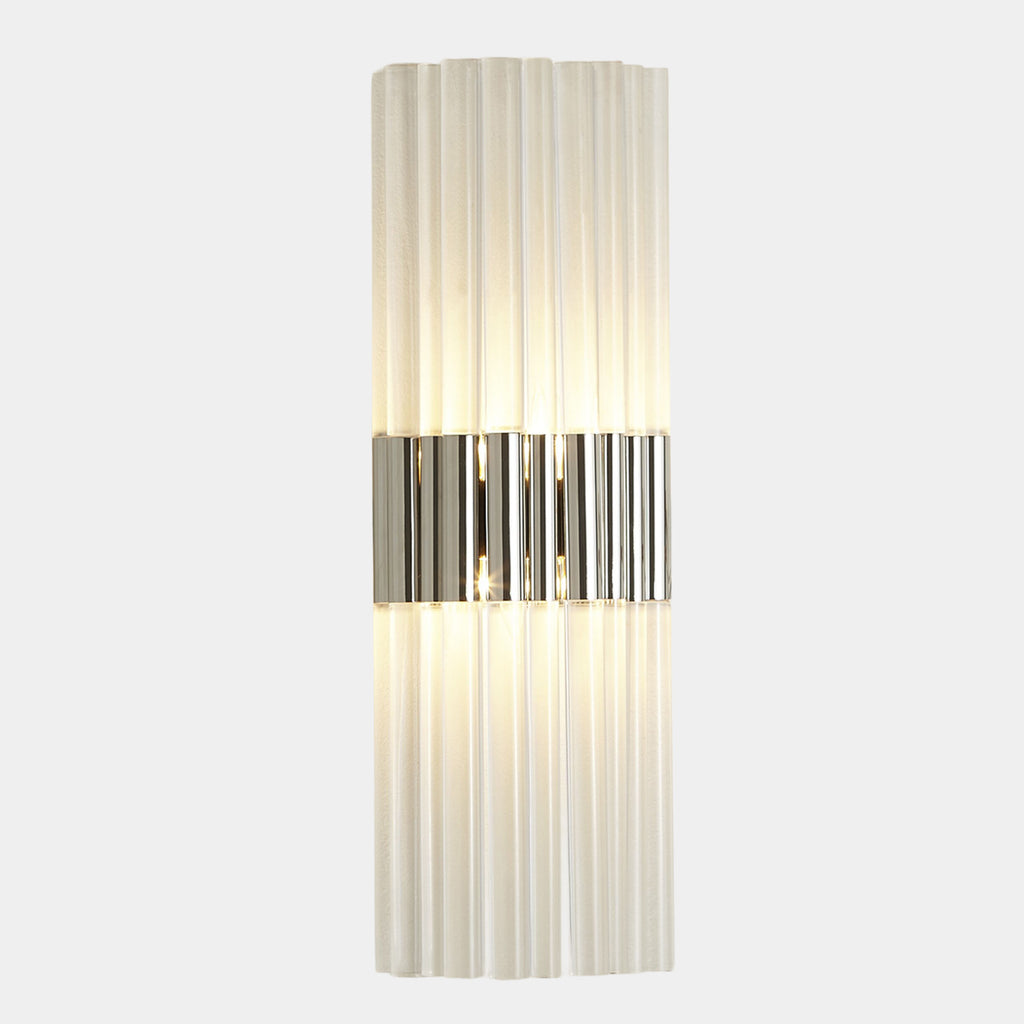Global Views Asta Acrylic Sconce – Nickel detail view