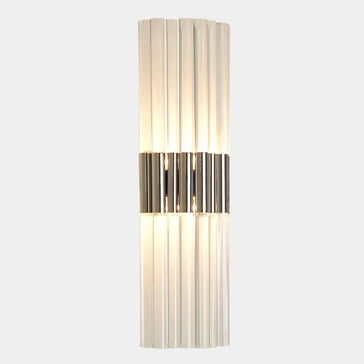 Global Views Asta Acrylic Sconce – Nickel detail view