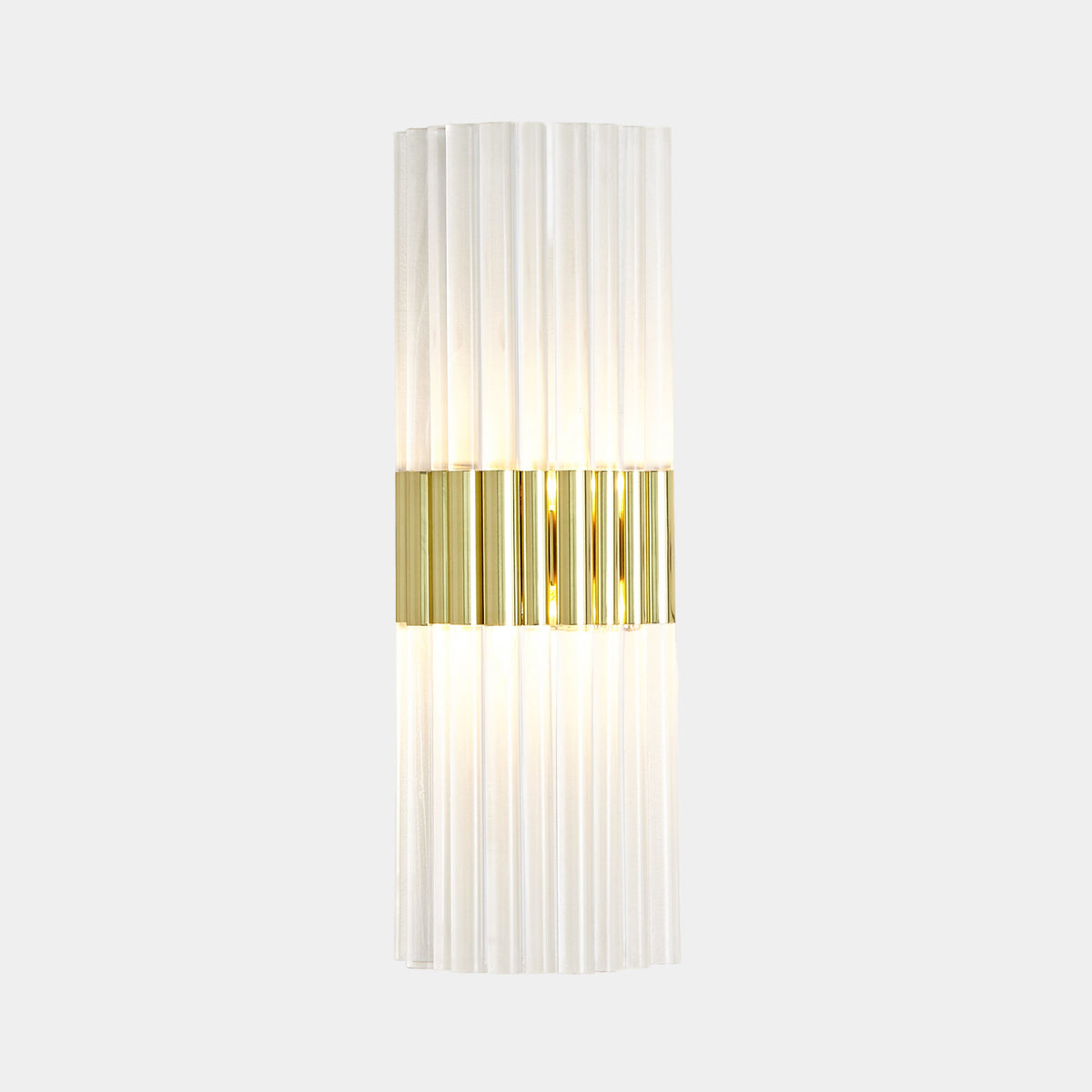 Global Views Asta Acrylic Sconce – Brass detail view