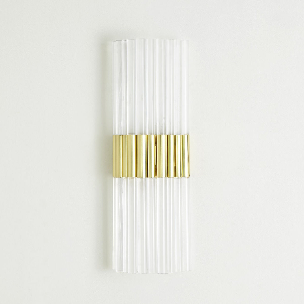 Global Views Asta Acrylic Sconce – Brass detail view