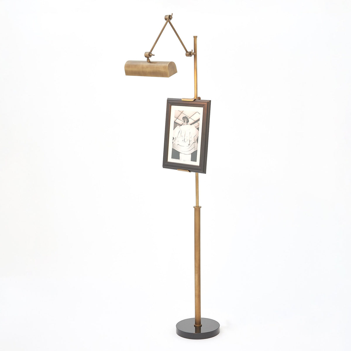 Global Views Display Floor Lamp-Brass detail view