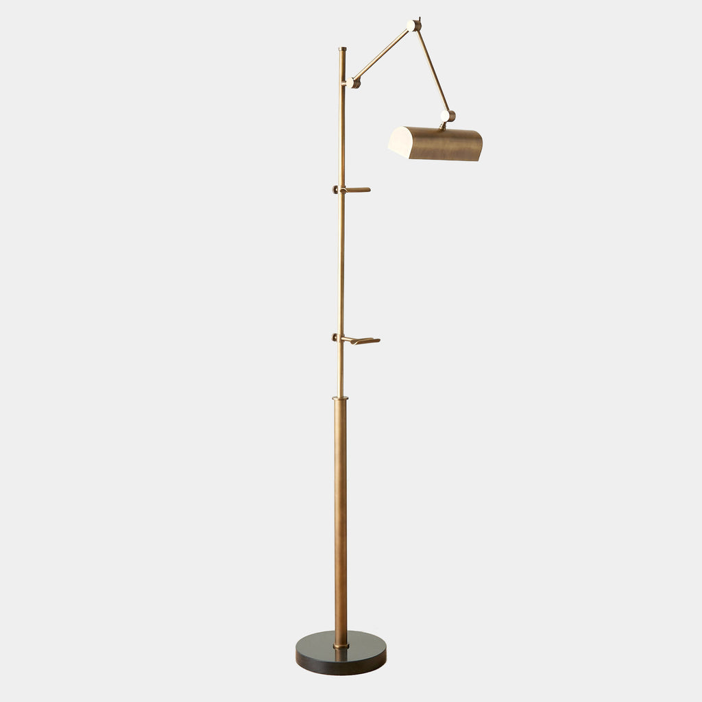 Global Views Display Floor Lamp-Brass detail view