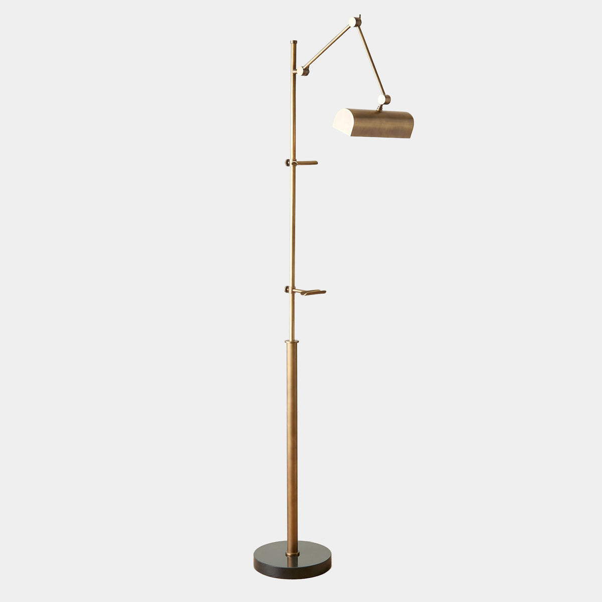 Global Views Display Floor Lamp-Brass detail view