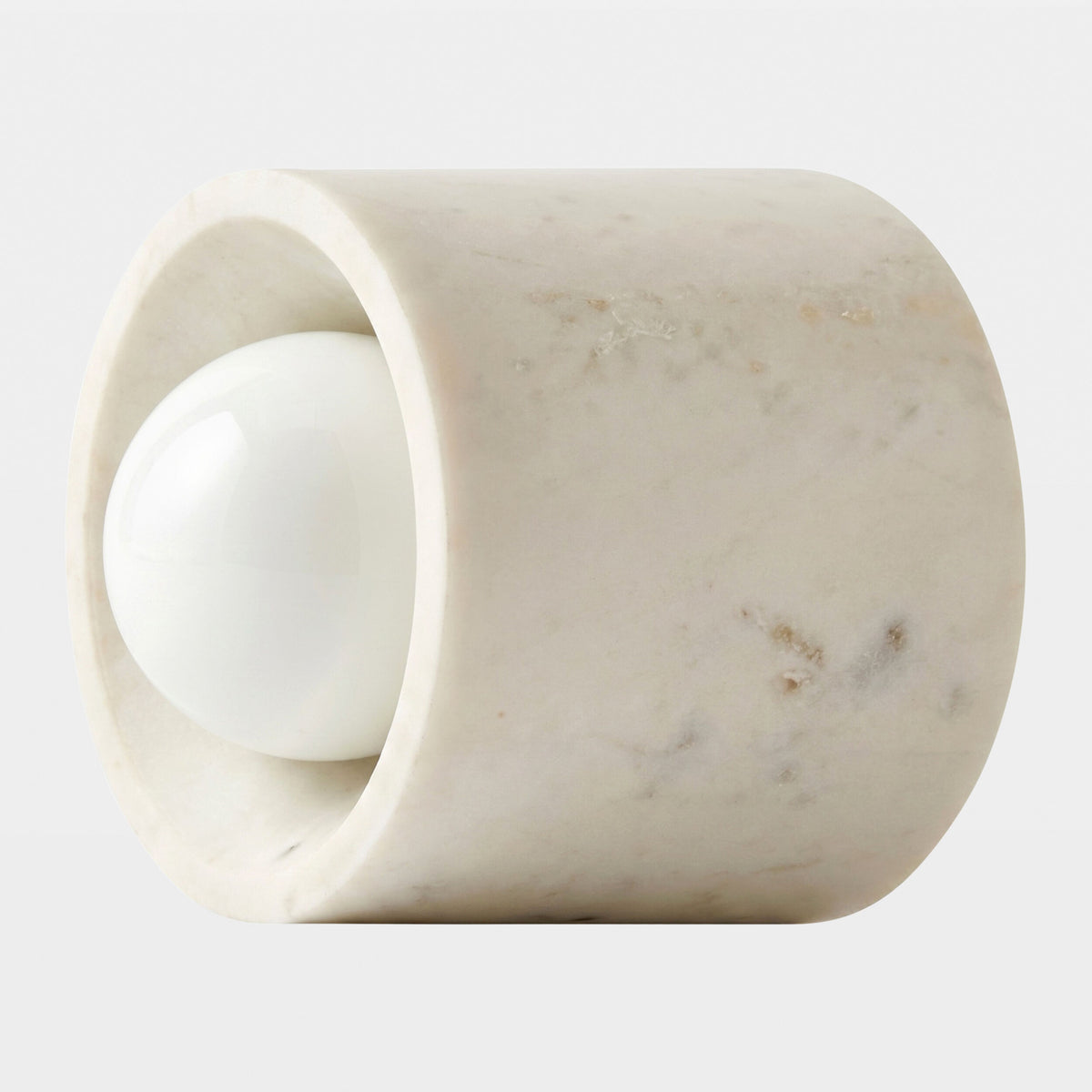 Global Views Nano Stone Sconce – White additional product view