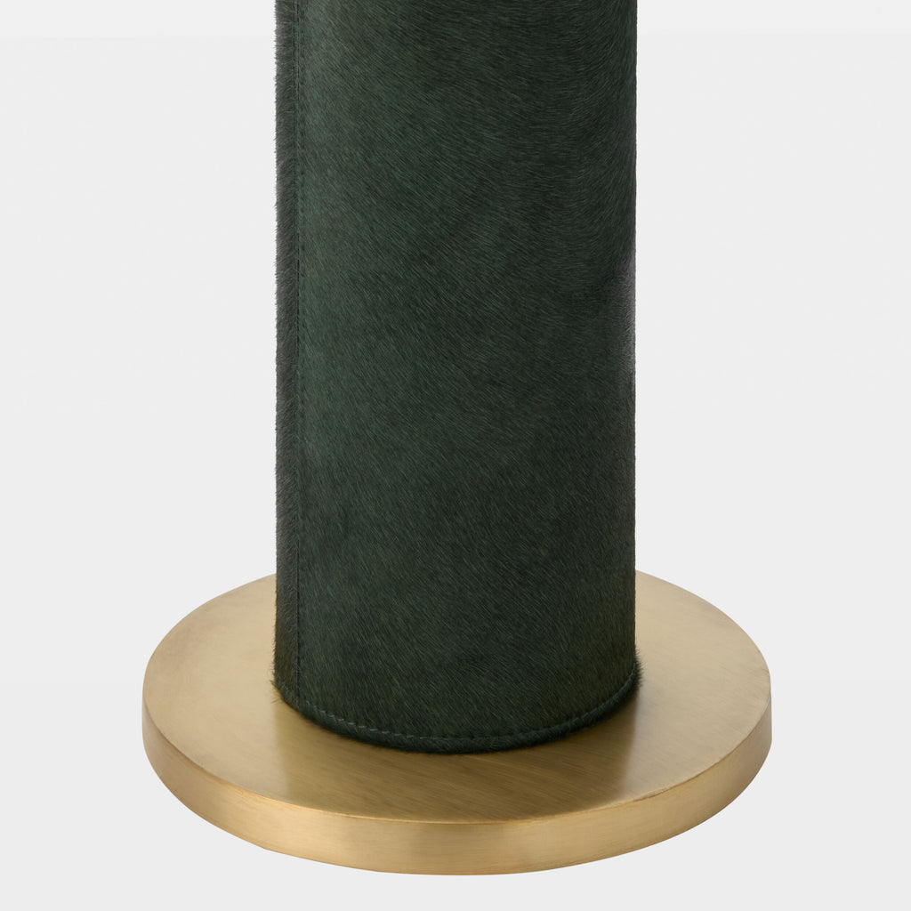 Global Views Posh Floor Lamp – Green Hair-on-Hide additional product view
