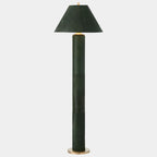 Global Views Posh Floor Lamp – Green Hair-on-Hide additional product view
