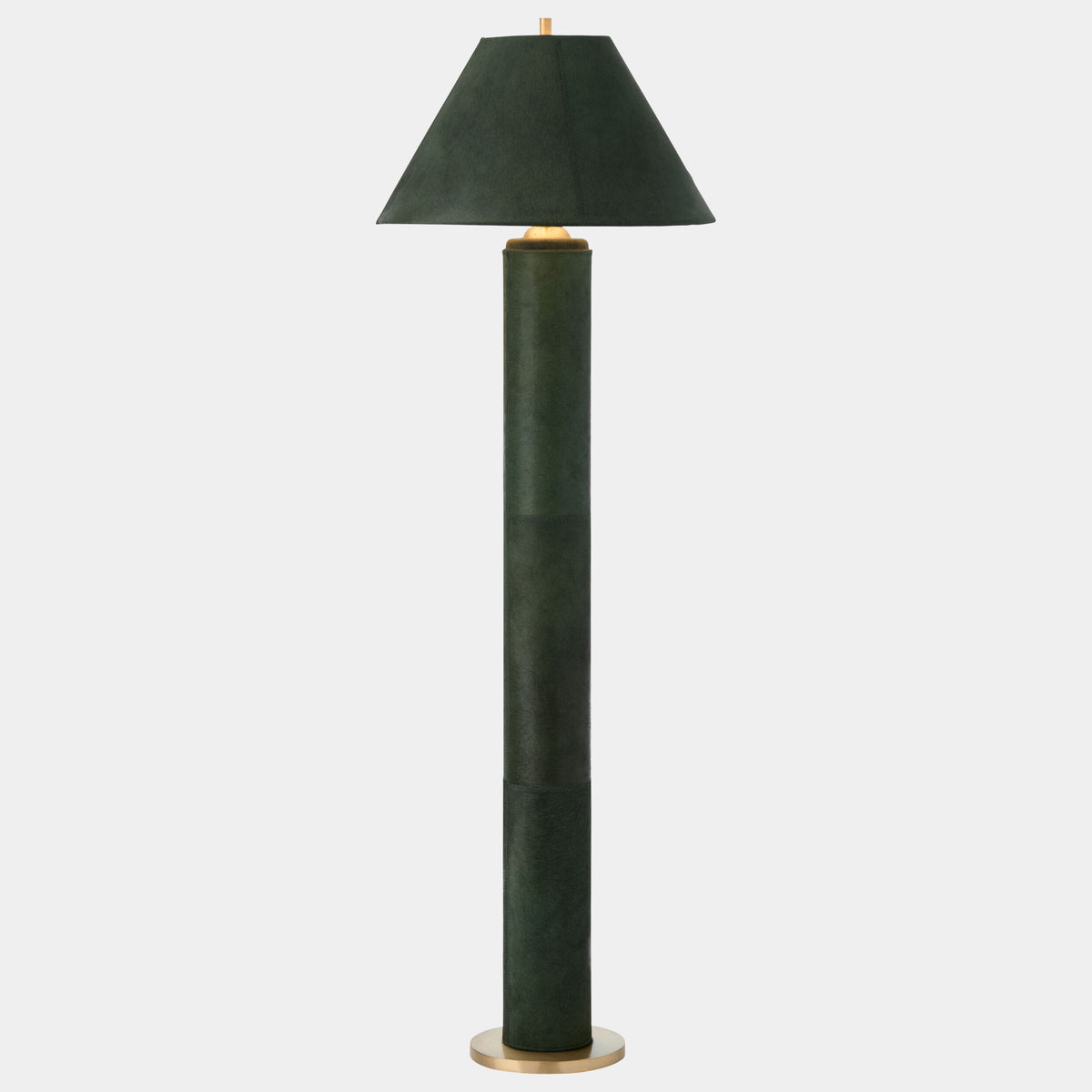 Global Views Posh Floor Lamp – Green Hair-on-Hide additional product view