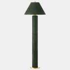 Global Views Posh Floor Lamp – Green Hair-on-Hide additional product view