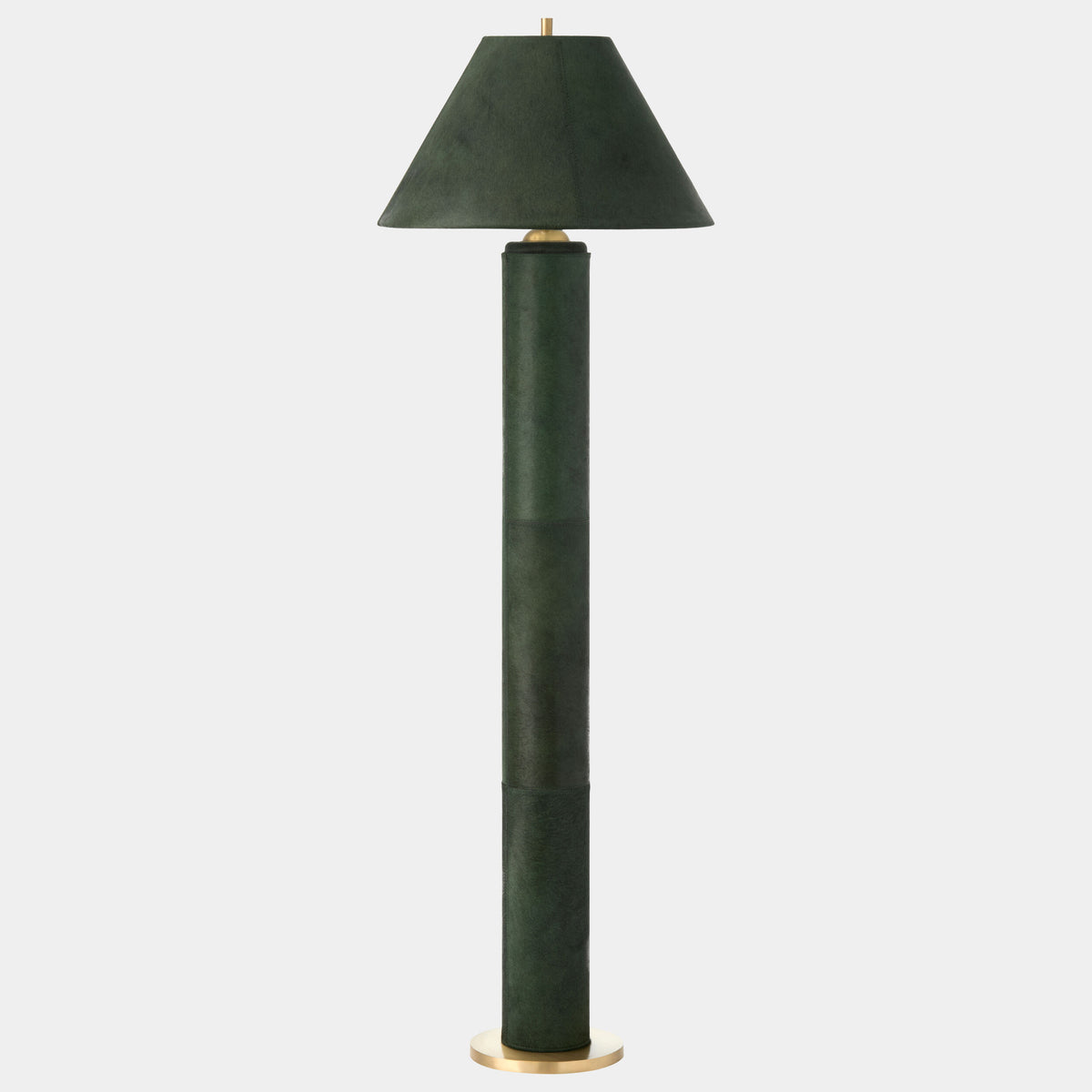Global Views Posh Floor Lamp – Green Hair-on-Hide additional product view