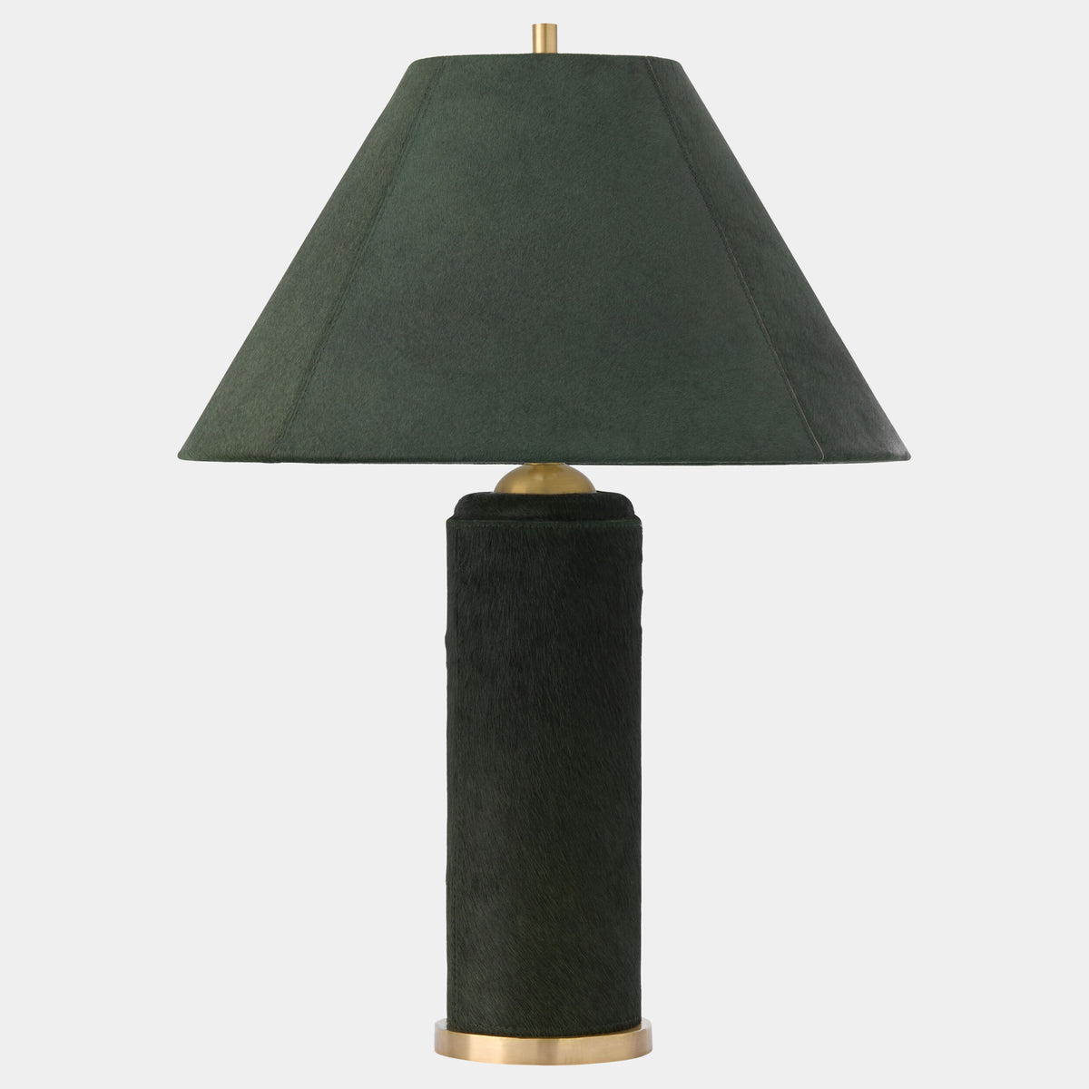 Global Views Posh Table Lamp – Green Hair-on-Hide additional product view