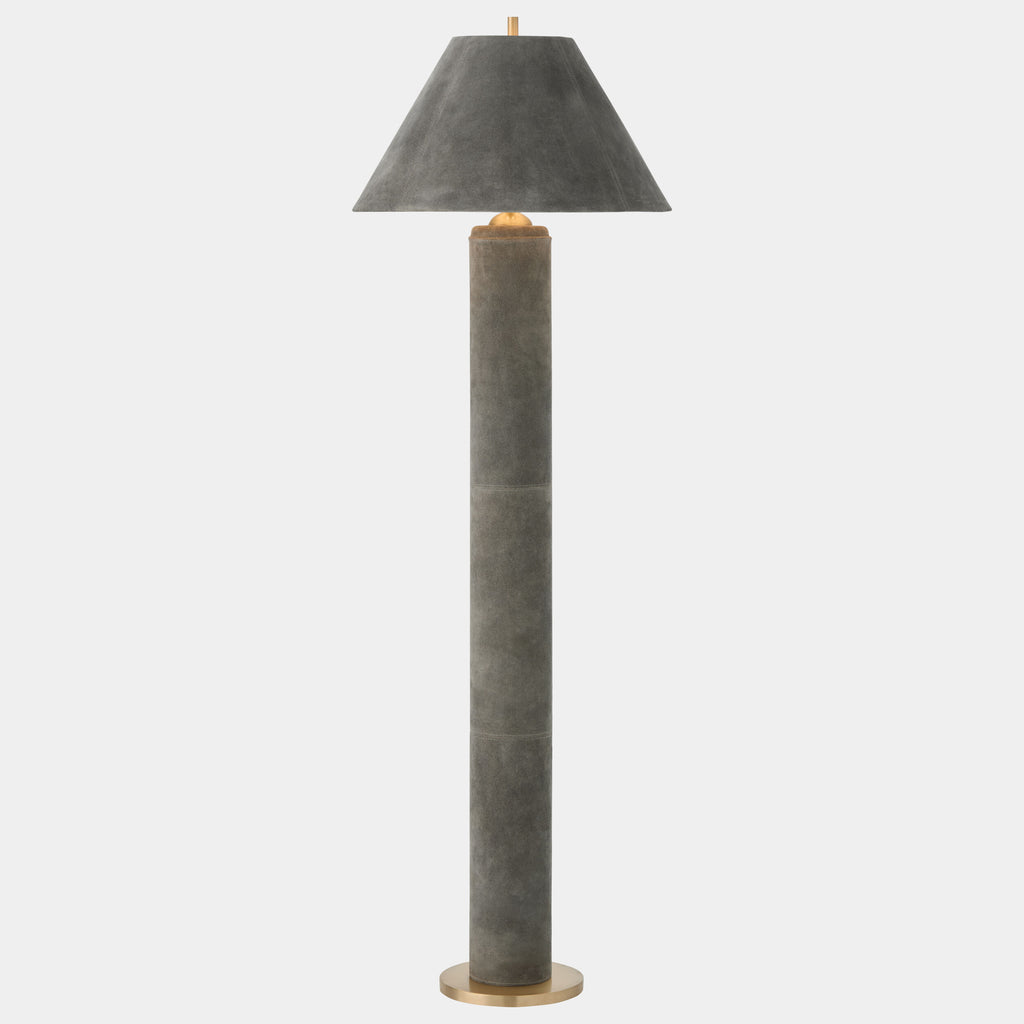 Global Views Posh Floor Lamp – Gray Suede additional product view