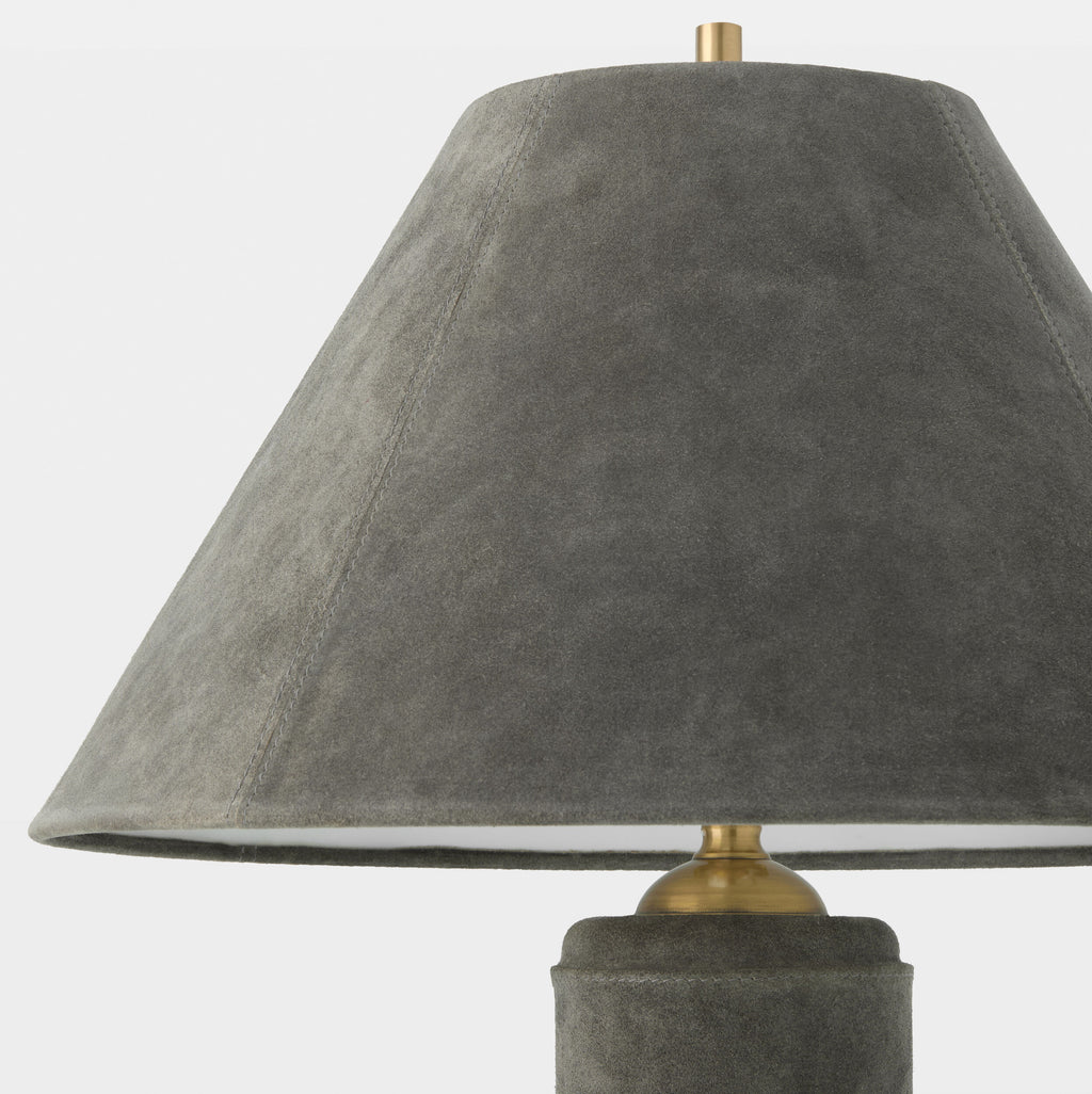 Global Views Posh Floor Lamp – Gray Suede additional product view