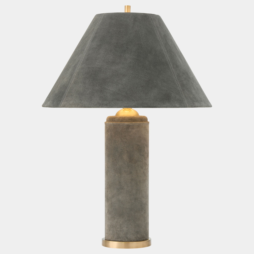 Global Views Posh Table Lamp – Gray Suede additional product view