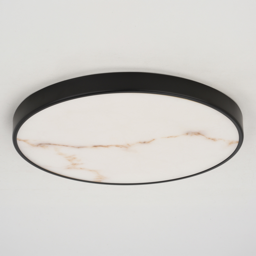 Aurelia 12-in. W LED Light Flush Mount Matte Black/Brushed Brass