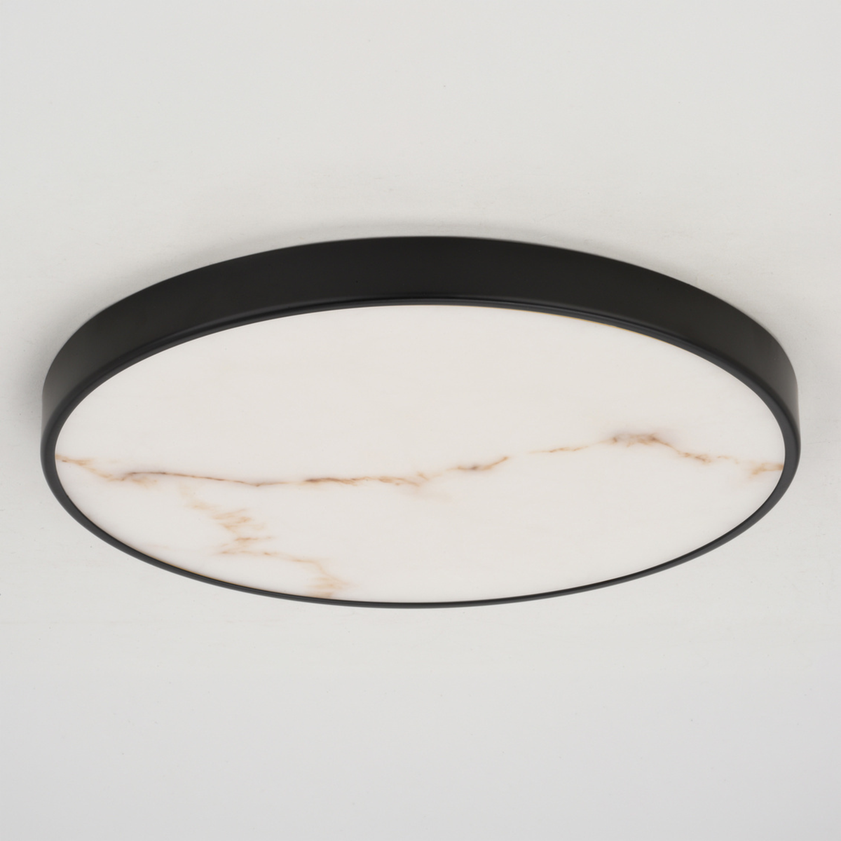Aurelia 12-in. W LED Light Flush Mount Matte Black/Brushed Brass
