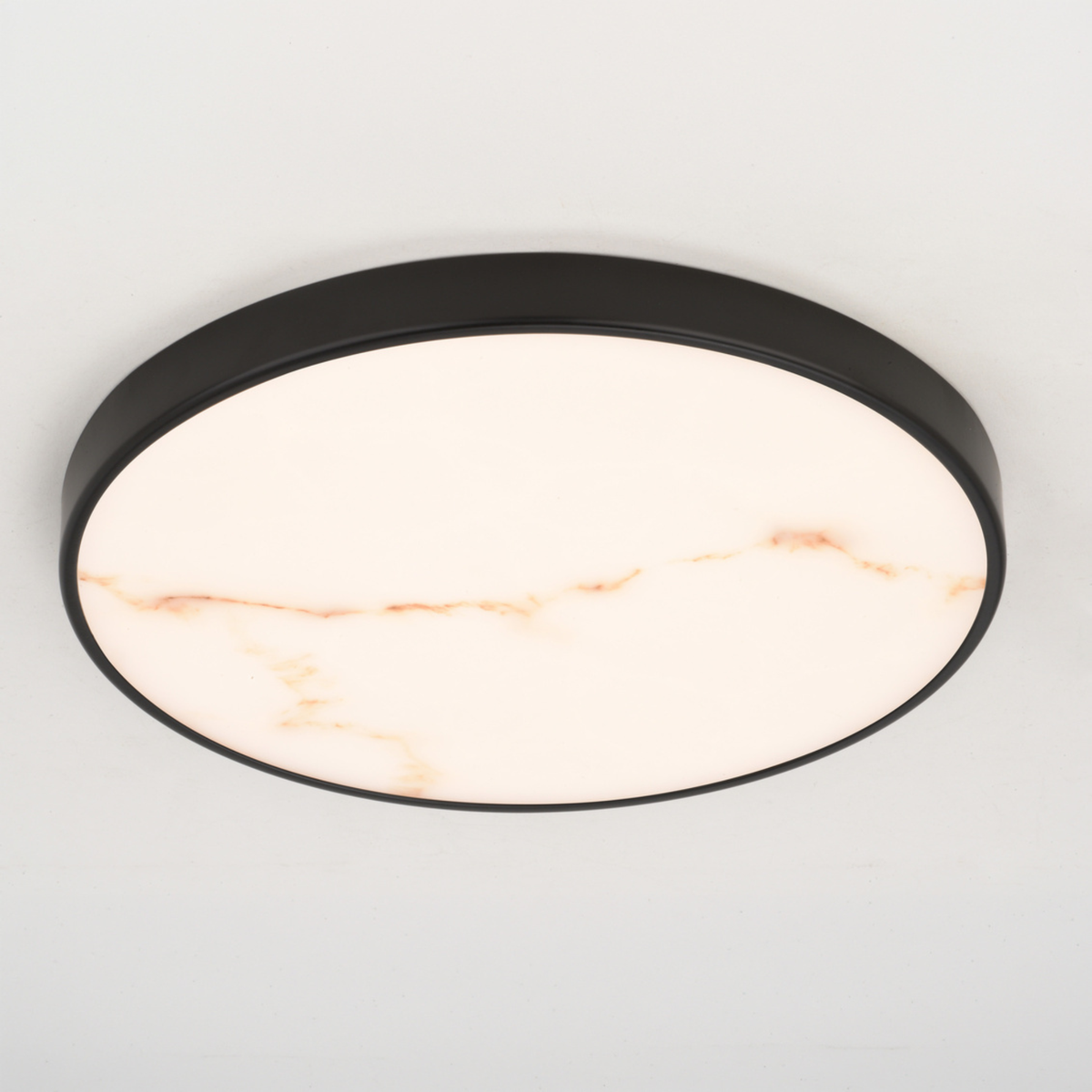 Aurelia 12-in. W LED Light Flush Mount Matte Black/Brushed Brass