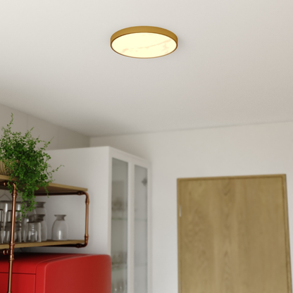Aurelia 12-in. W LED Light Flush Mount Brushed Brass