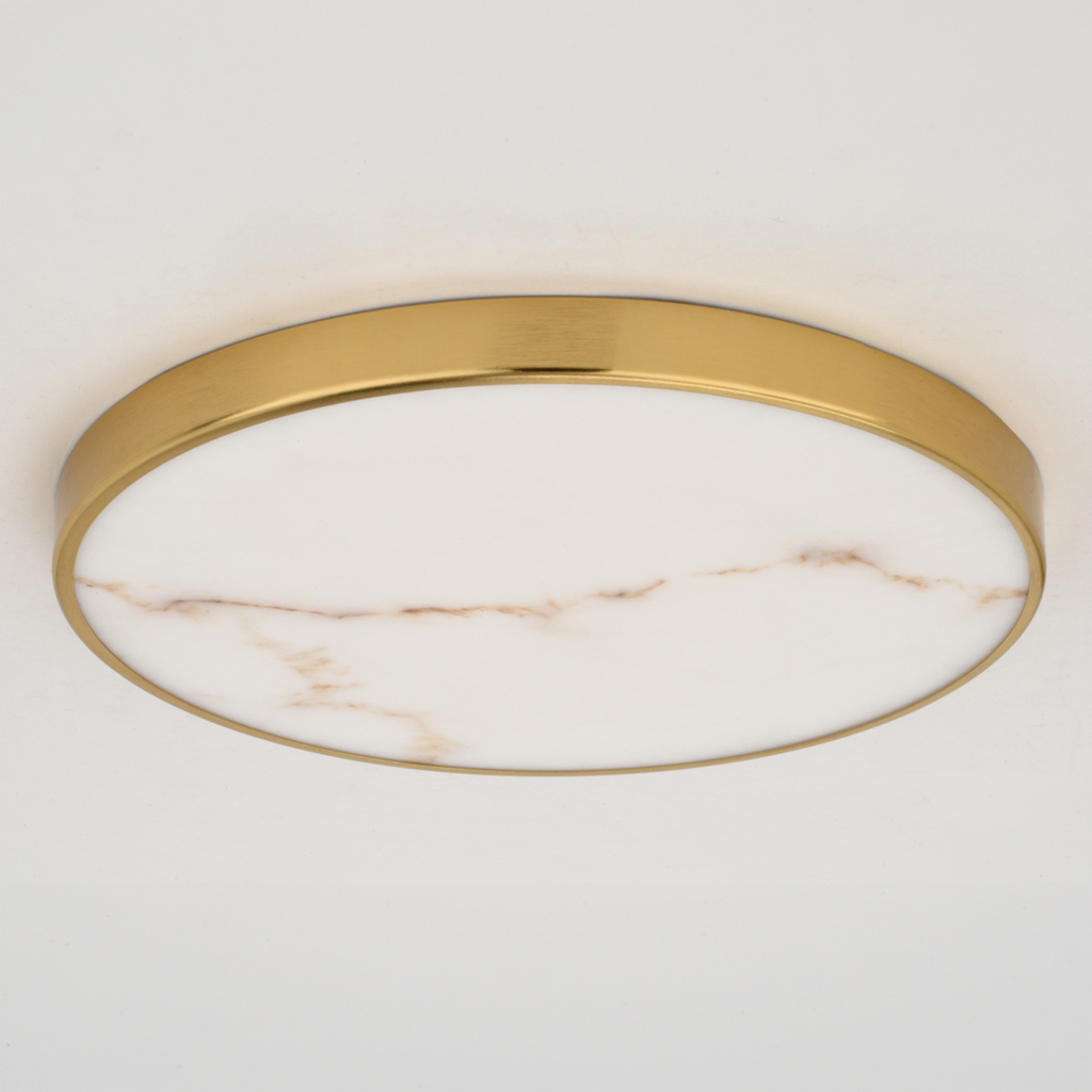 Aurelia 12-in. W LED Light Flush Mount Matte Black/Brushed Brass