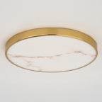 Aurelia 12-in. W LED Light Flush Mount Matte Black/Brushed Brass