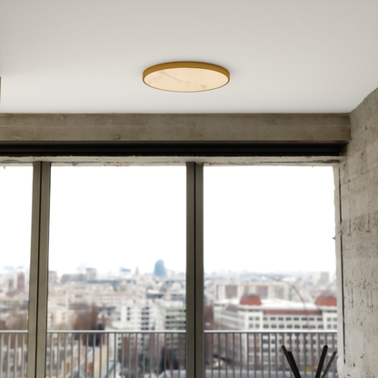 Aurelia 16-in. W LED Light Flush Mount Brushed Brass
