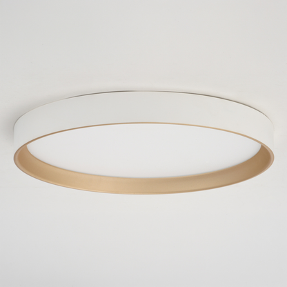 Darien 12-in. W LED Flush Mount White and Gold