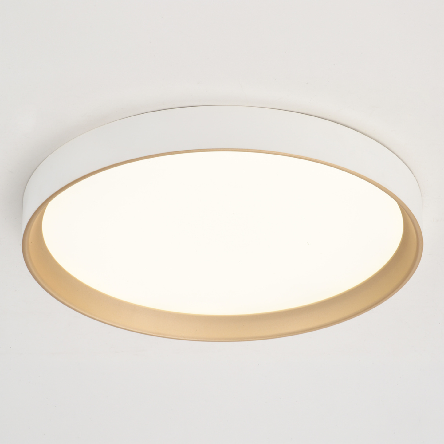 Darien 12-in. W LED Flush Mount White and Gold