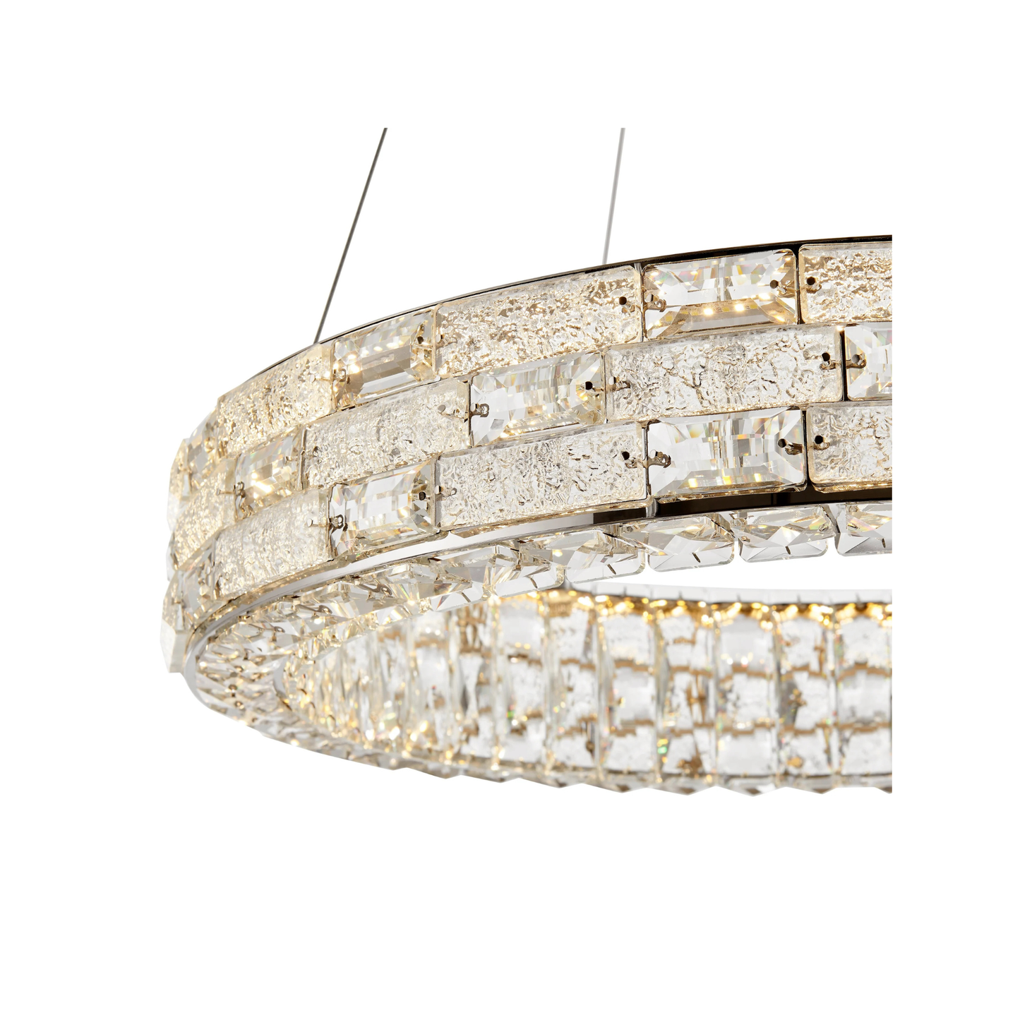 1 Ring Modern LED Crystal Chandelier in Chrome