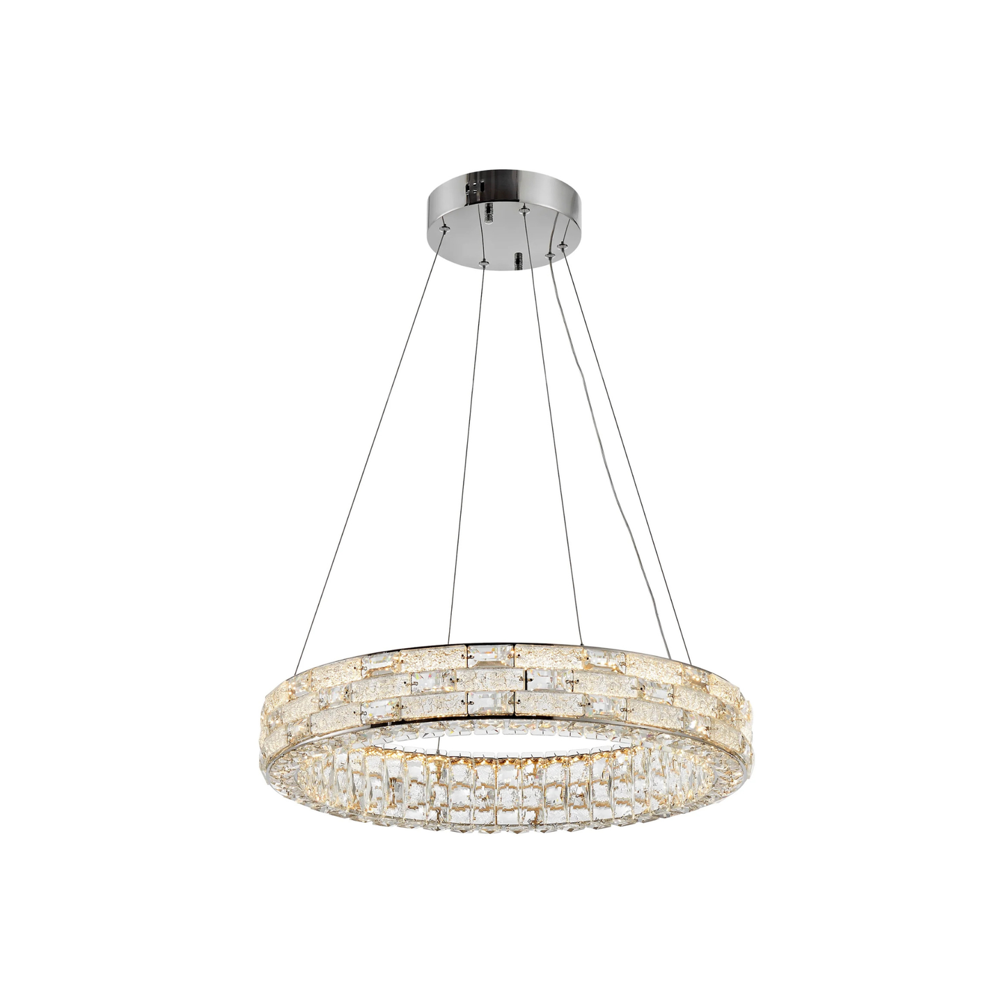 1 Ring Modern LED Crystal Chandelier in Chrome