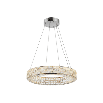 1 Ring Modern LED Crystal Chandelier in Chrome