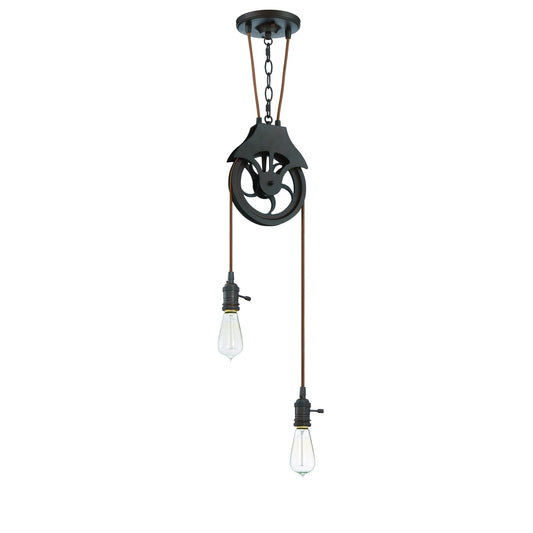 Design-A-Fixture 2-Light Pendant Hardware Kit in Aged Bronze Brushed